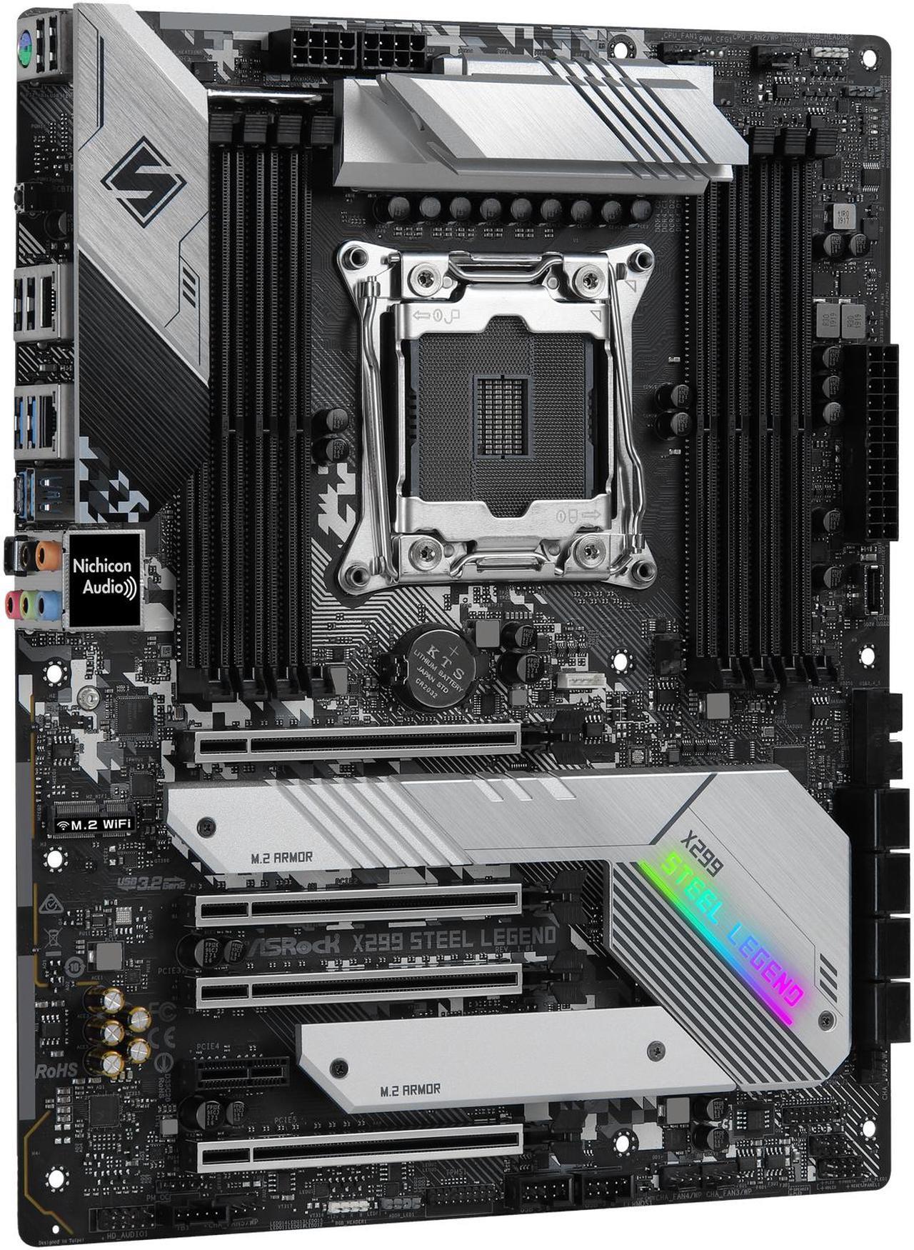 Alt view image 2 of 9 - ASRock X299 STEEL LEGEND LGA 2066 Intel X299 ATX Intel Motherboard