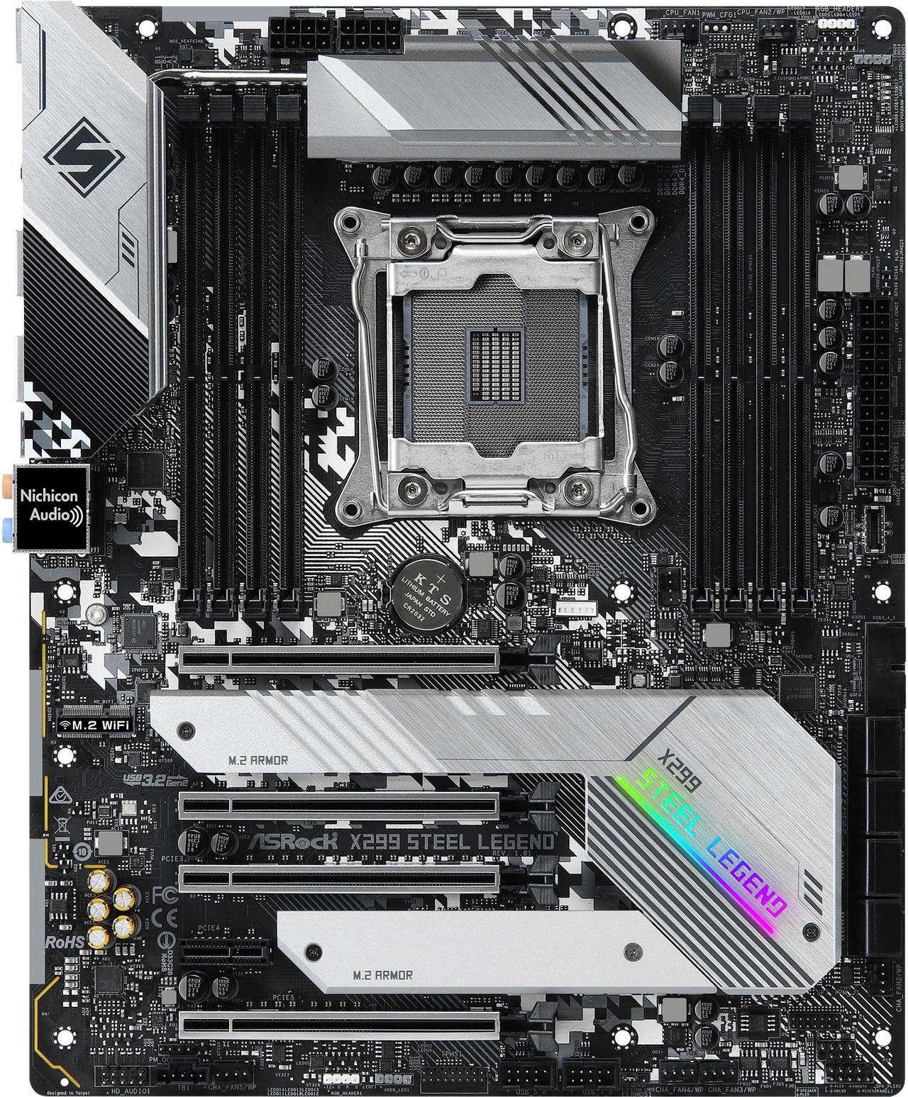 Main image of ASRock X299 STEEL LEGEND LGA 2066 Intel X299 ATX Intel Motherboard
