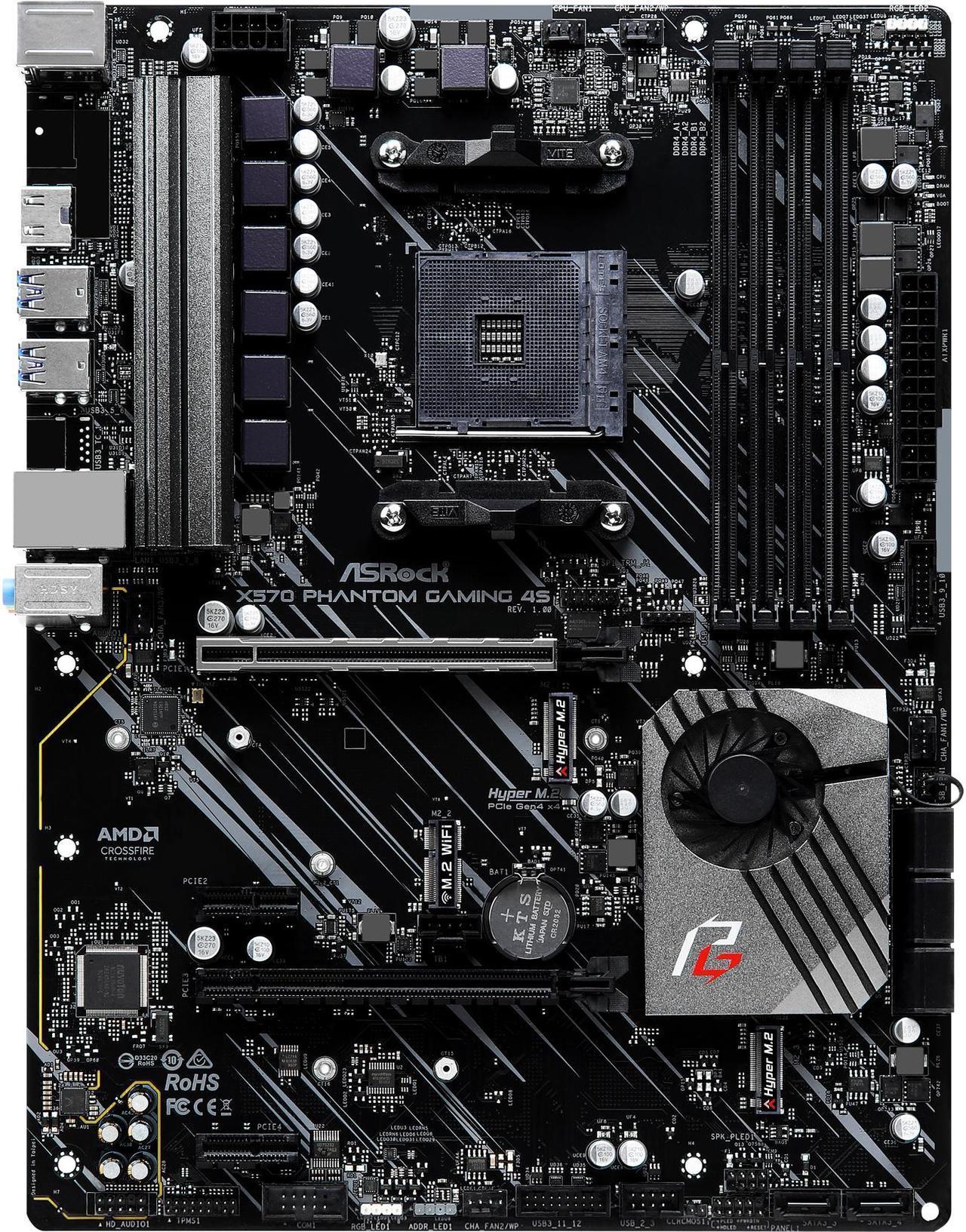 ASRock X570 Phantom Gaming 4S AM4 AMD X570 SATA 6Gb/s ATX AMD Motherboard