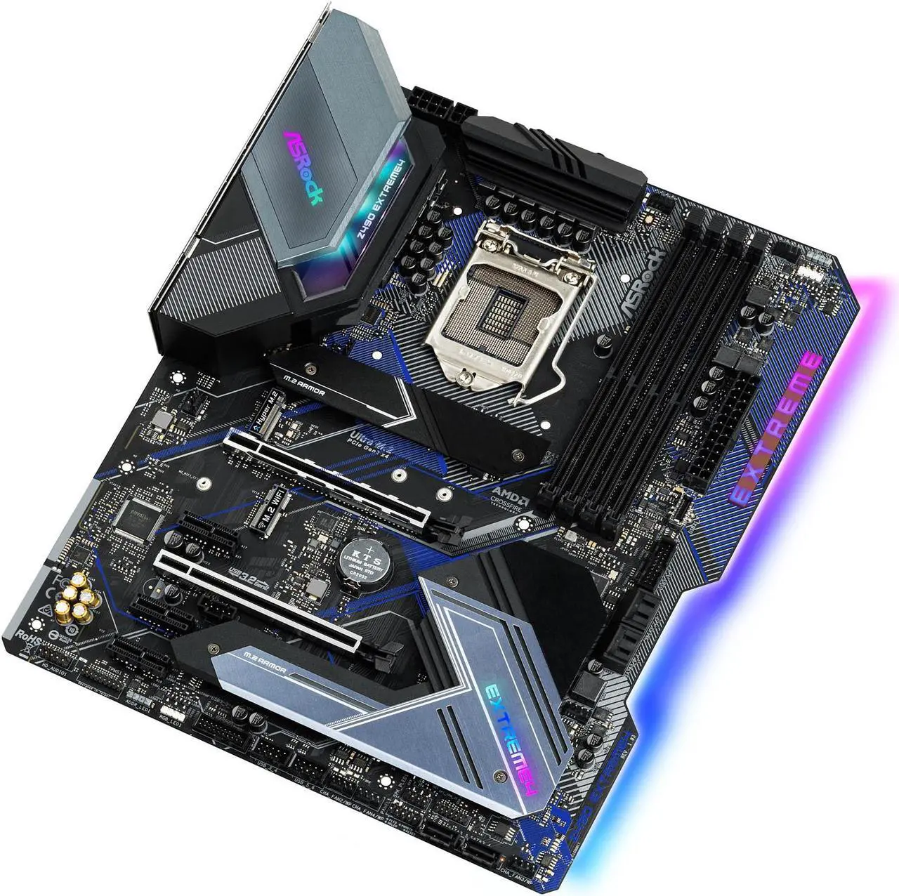 Alt view image 4 of 8 - ASRock Z490 Extreme4 LGA 1200 Intel Z490 ATX Intel Motherboard