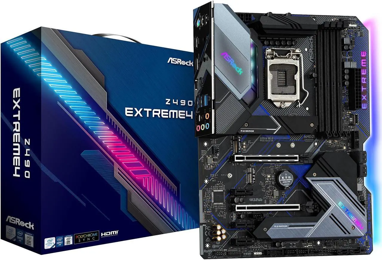 Alt view image 7 of 8 - ASRock Z490 Extreme4 LGA 1200 Intel Z490 ATX Intel Motherboard
