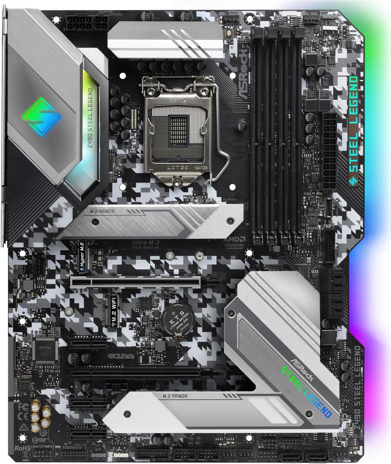 Main image of ASRock Z490 Steel Legend LGA 1200 Intel Z490 ATX Intel Motherboard