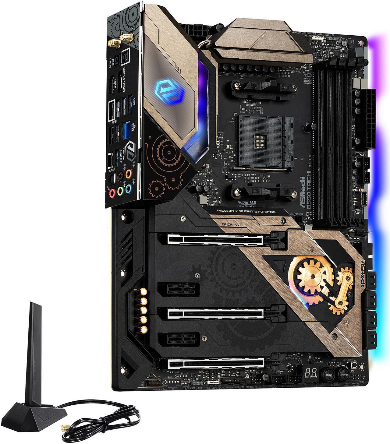 Alt view image 4 of 10 - ASRock B550 TAICHI AM4 AMD B550 ATX AMD Motherboard