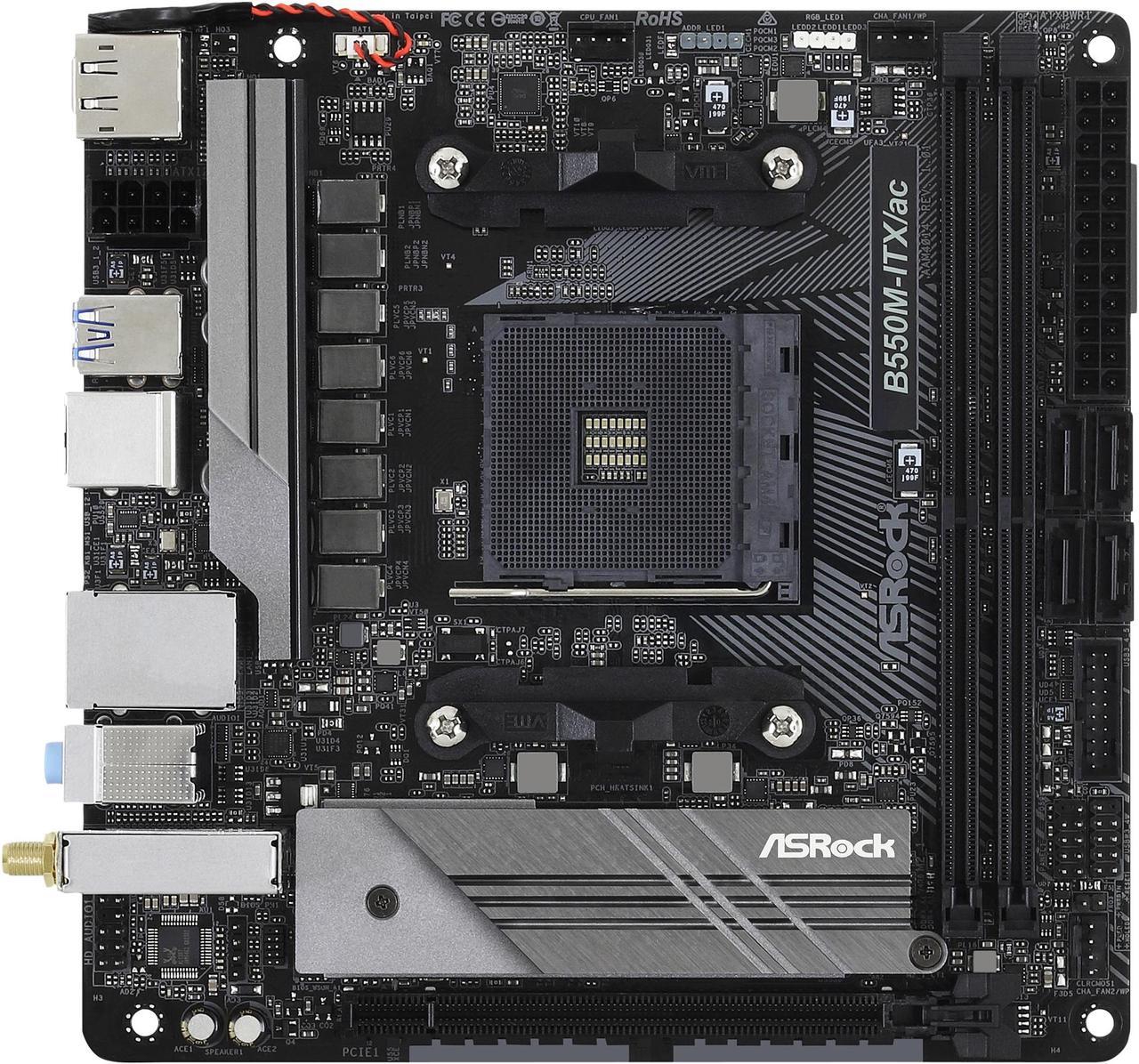 ASRock B550M-ITX/AC AM4 AMD B550 SATA 6Gb/s Mini ITX AMD Motherboard