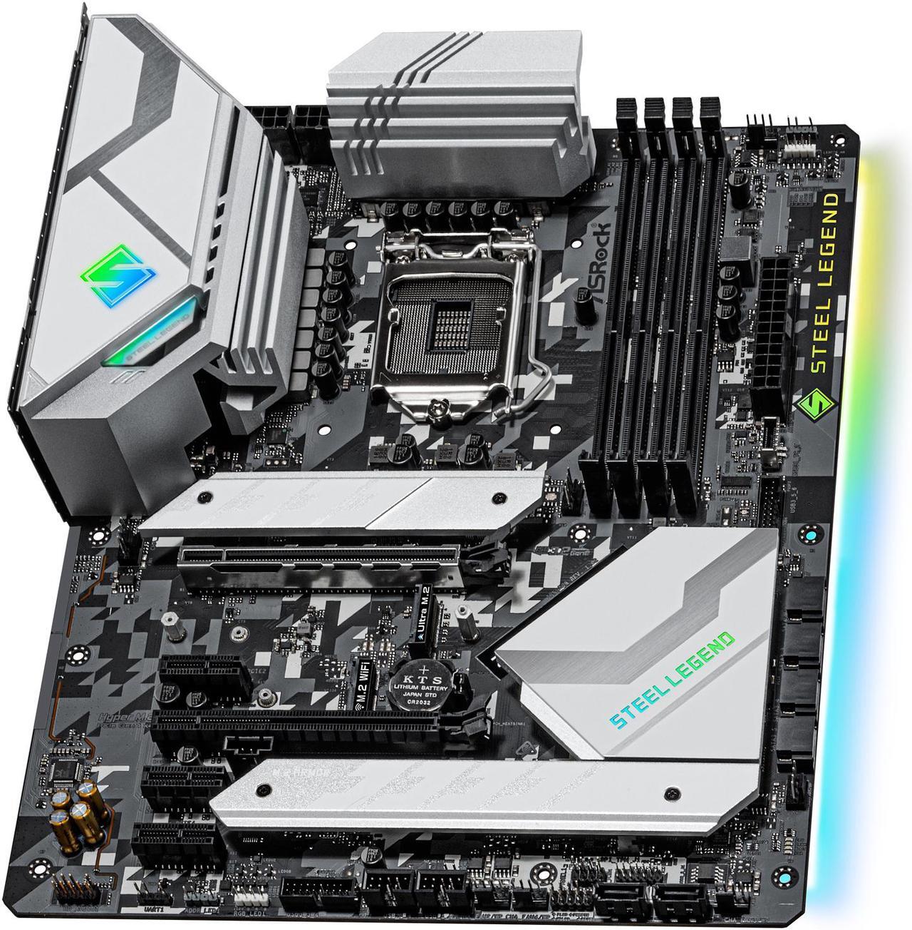 Alt view image 2 of 8 - ASRock Z590 STEEL LEGEND LGA 1200 Intel Z590 ATX Intel Motherboard