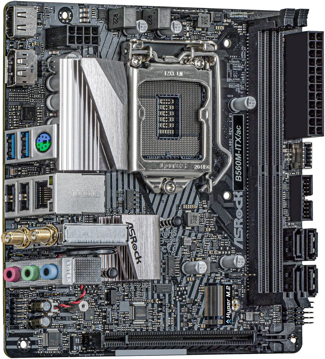 Alt view image 3 of 10 - ASRock B560M-ITX/AC LGA 1200 Intel B560 Mini ITX Intel Motherboard