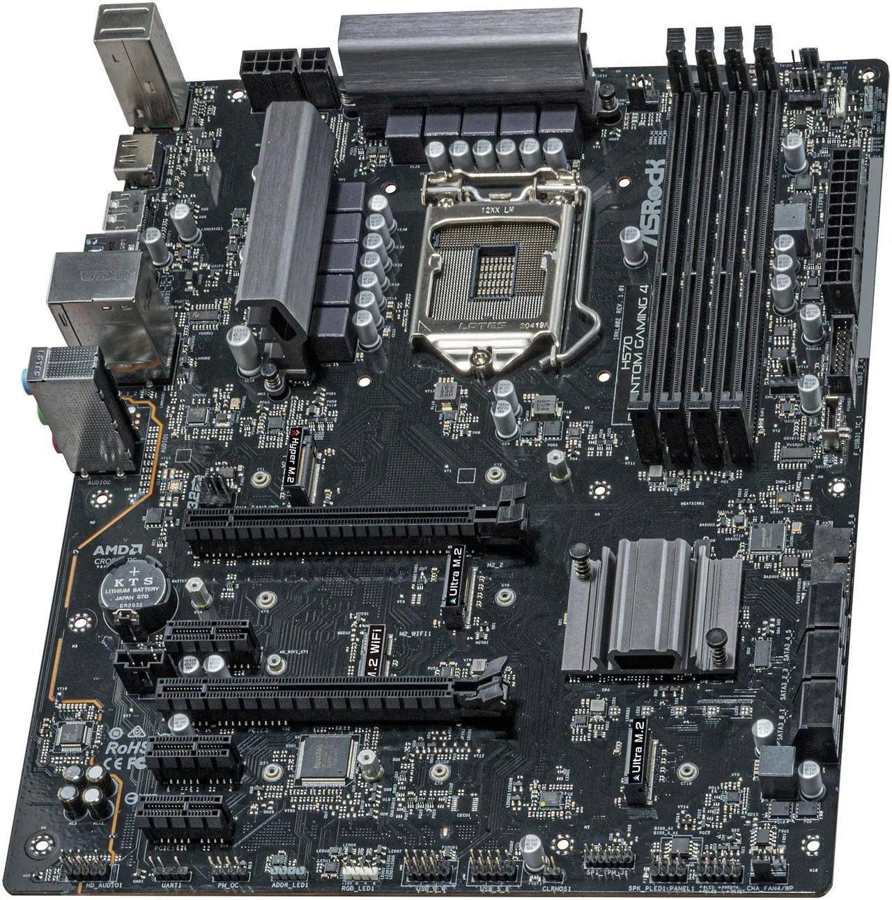 Alt view image 4 of 8 - ASRock H570 Phantom Gaming 4 LGA 1200 Intel H570 ATX Intel Motherboard