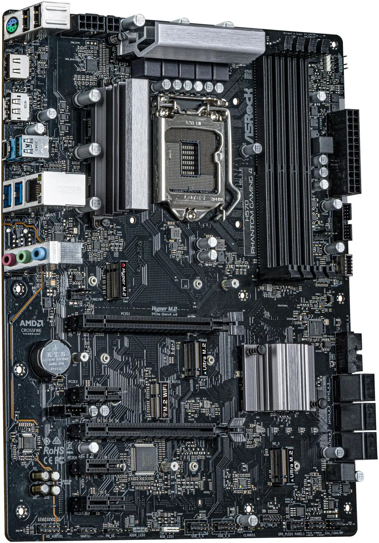 Alt view image 3 of 8 - ASRock H570 Phantom Gaming 4 LGA 1200 Intel H570 ATX Intel Motherboard