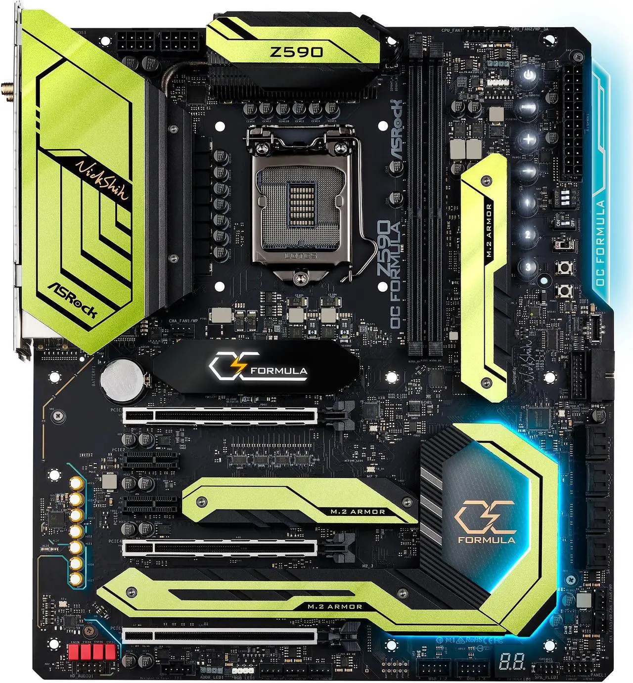 Main image of ASRock Z590 OC FORMULA LGA 1200 Intel Z590 Extended ATX Intel Motherboard