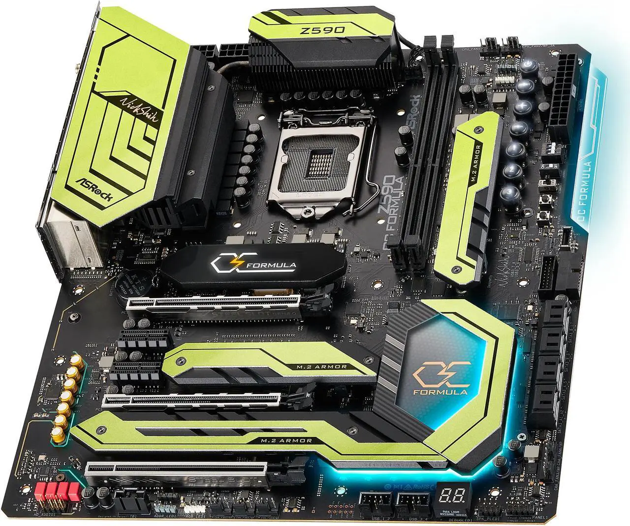 Alt view image 4 of 9 - ASRock Z590 OC FORMULA LGA 1200 Intel Z590 Extended ATX Intel Motherboard