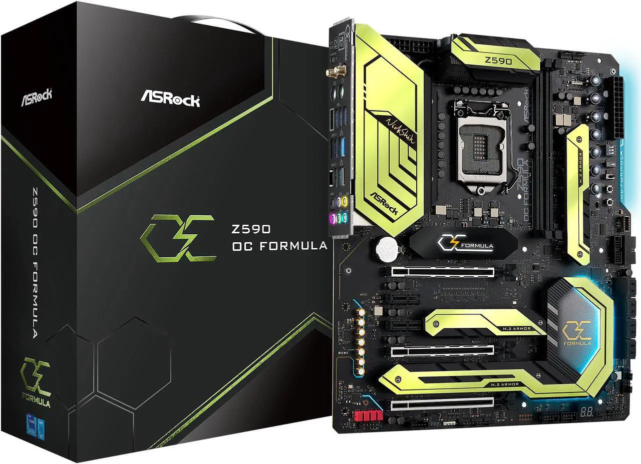 Alt view image 9 of 9 - ASRock Z590 OC FORMULA LGA 1200 Intel Z590 Extended ATX Intel Motherboard
