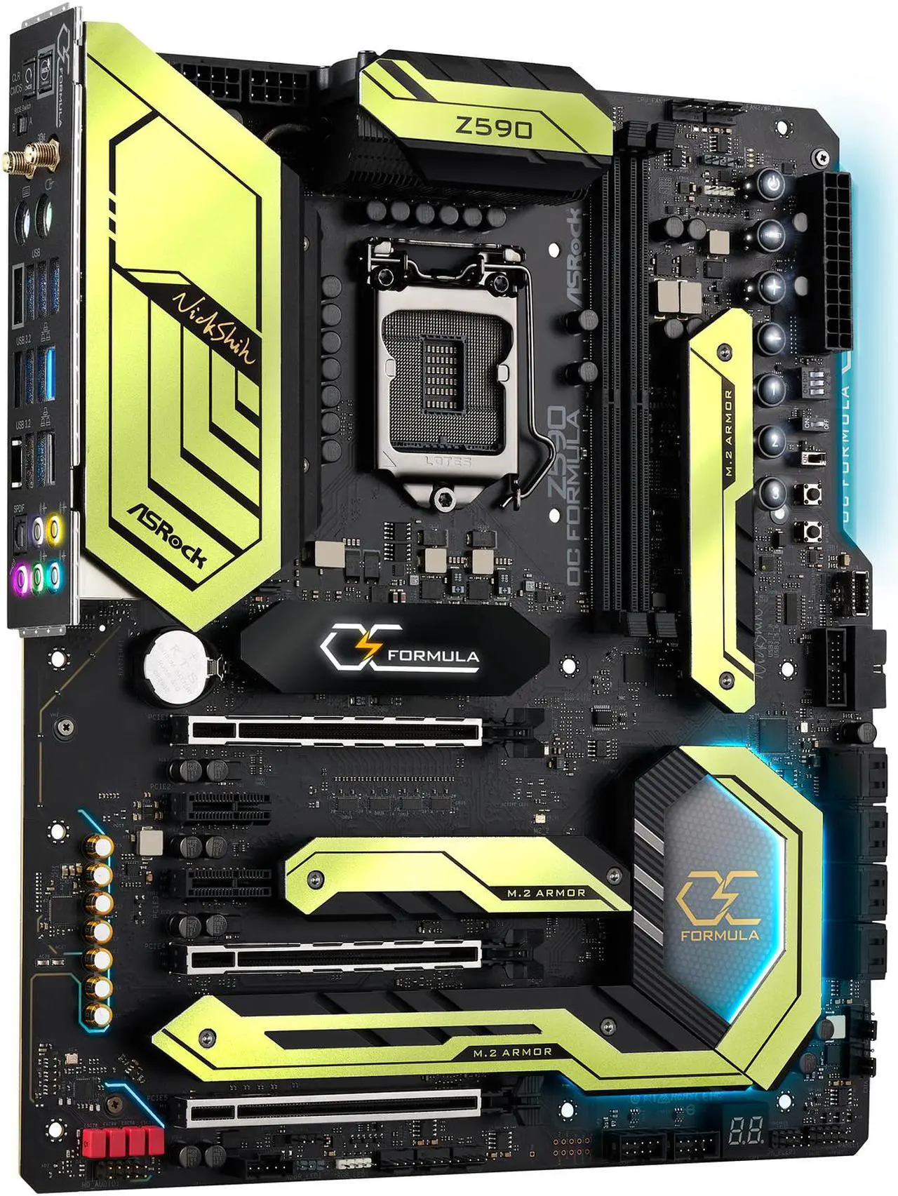 Alt view image 3 of 9 - ASRock Z590 OC FORMULA LGA 1200 Intel Z590 Extended ATX Intel Motherboard