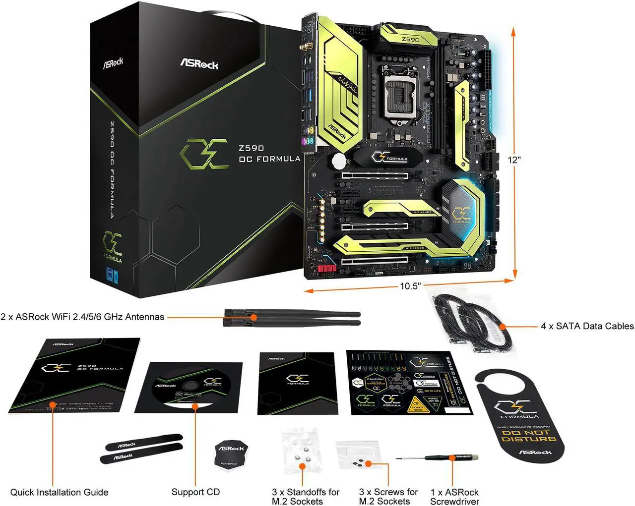 Alt view image 8 of 9 - ASRock Z590 OC FORMULA LGA 1200 Intel Z590 Extended ATX Intel Motherboard