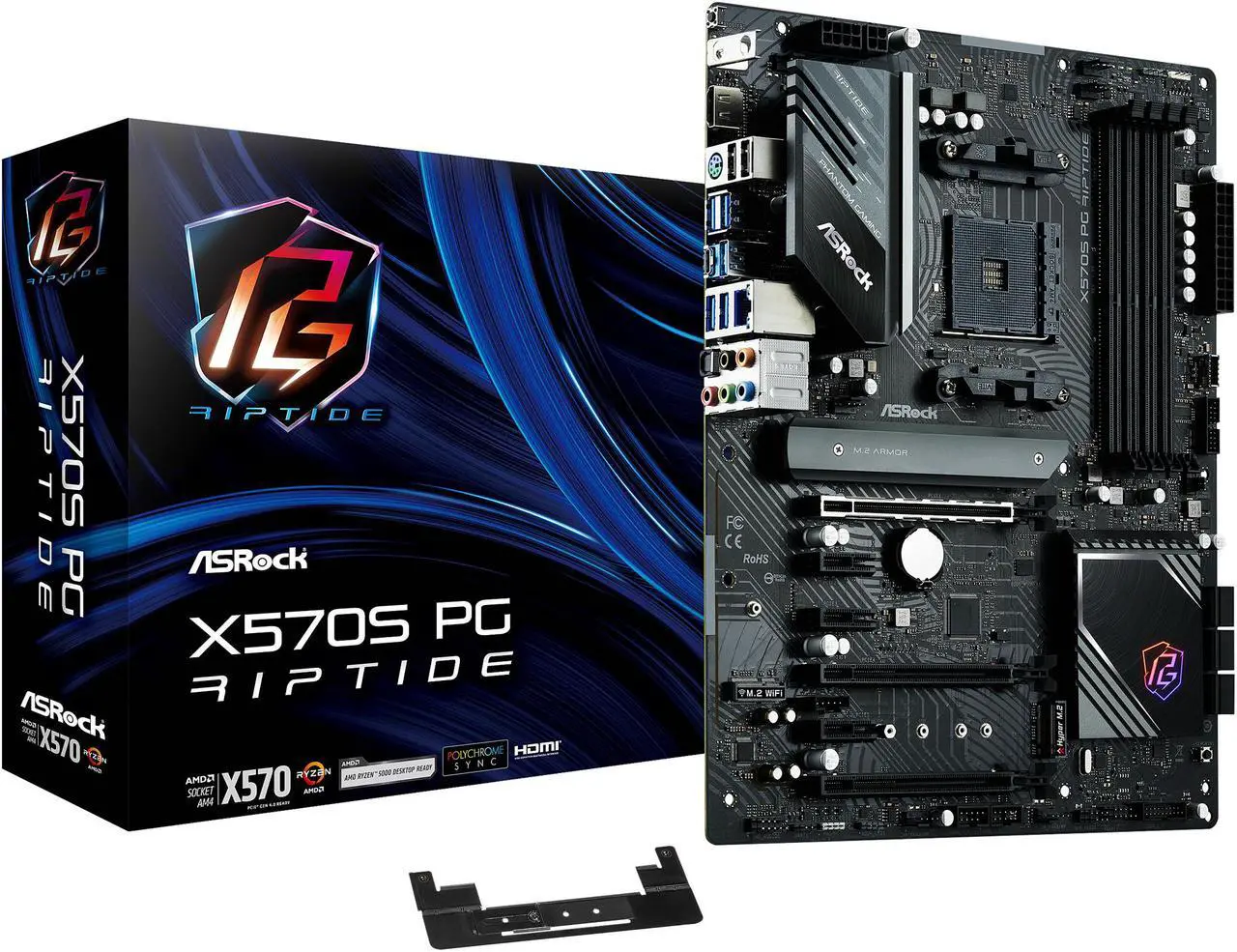 Alt view image 11 of 12 - ASRock X570S PG RIPTIDE AM4 AMD X570 ATX AMD Motherboard