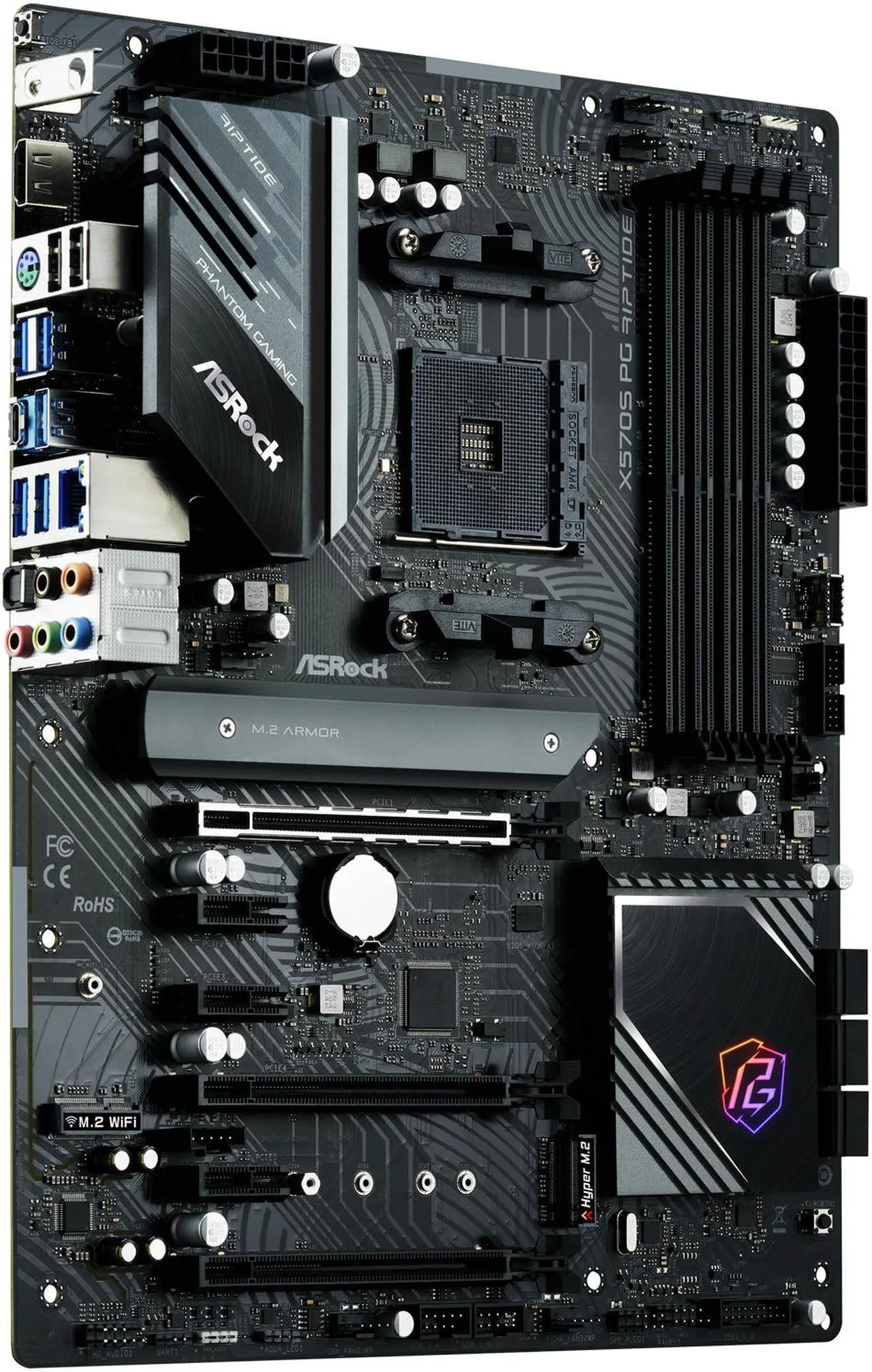 Alt view image 6 of 12 - ASRock X570S PG RIPTIDE AM4 AMD X570 ATX AMD Motherboard