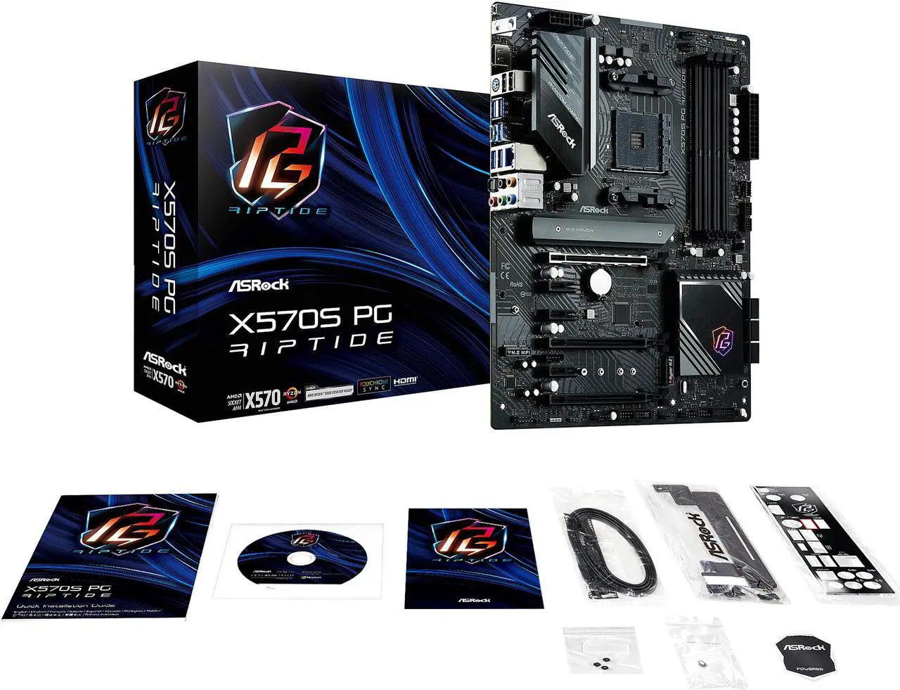 Alt view image 9 of 12 - ASRock X570S PG RIPTIDE AM4 AMD X570 ATX AMD Motherboard
