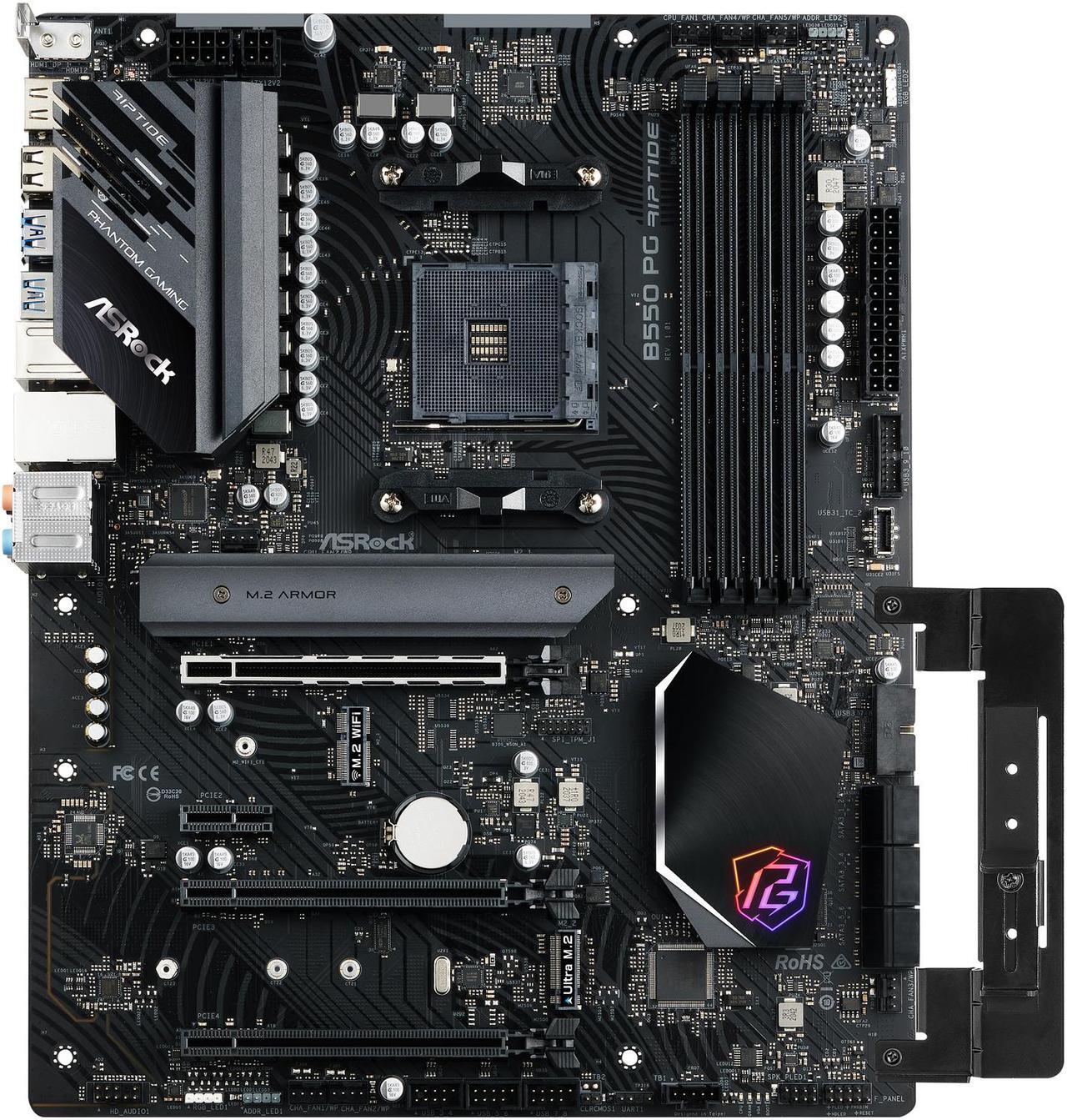 Alt view image 3 of 11 - ASRock B550 PG RIPTIDE AM4 AMD B550 ATX AMD Motherboard