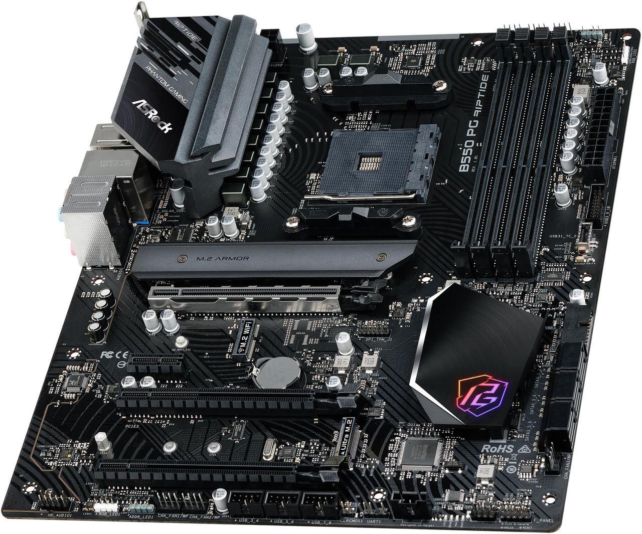 Alt view image 4 of 11 - ASRock B550 PG RIPTIDE AM4 AMD B550 ATX AMD Motherboard