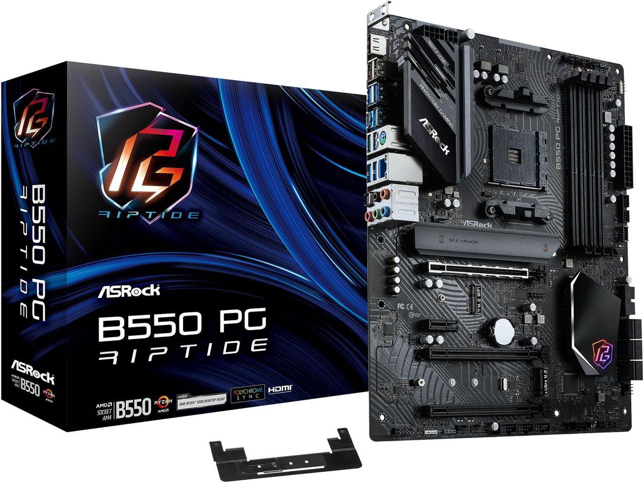 Alt view image 10 of 11 - ASRock B550 PG RIPTIDE AM4 AMD B550 ATX AMD Motherboard