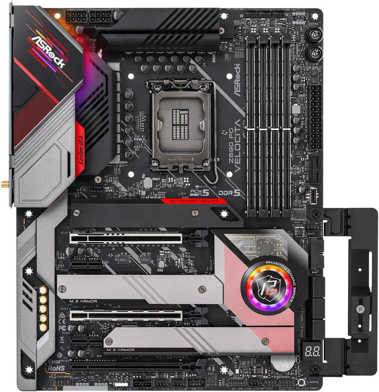 Alt view image 5 of 7 - ASRock Z690 PG Velocita LGA 1700 (14th,13th,12th Gen) Intel Z690 SATA 6Gb/s DDR5 ATX Intel Motherboard