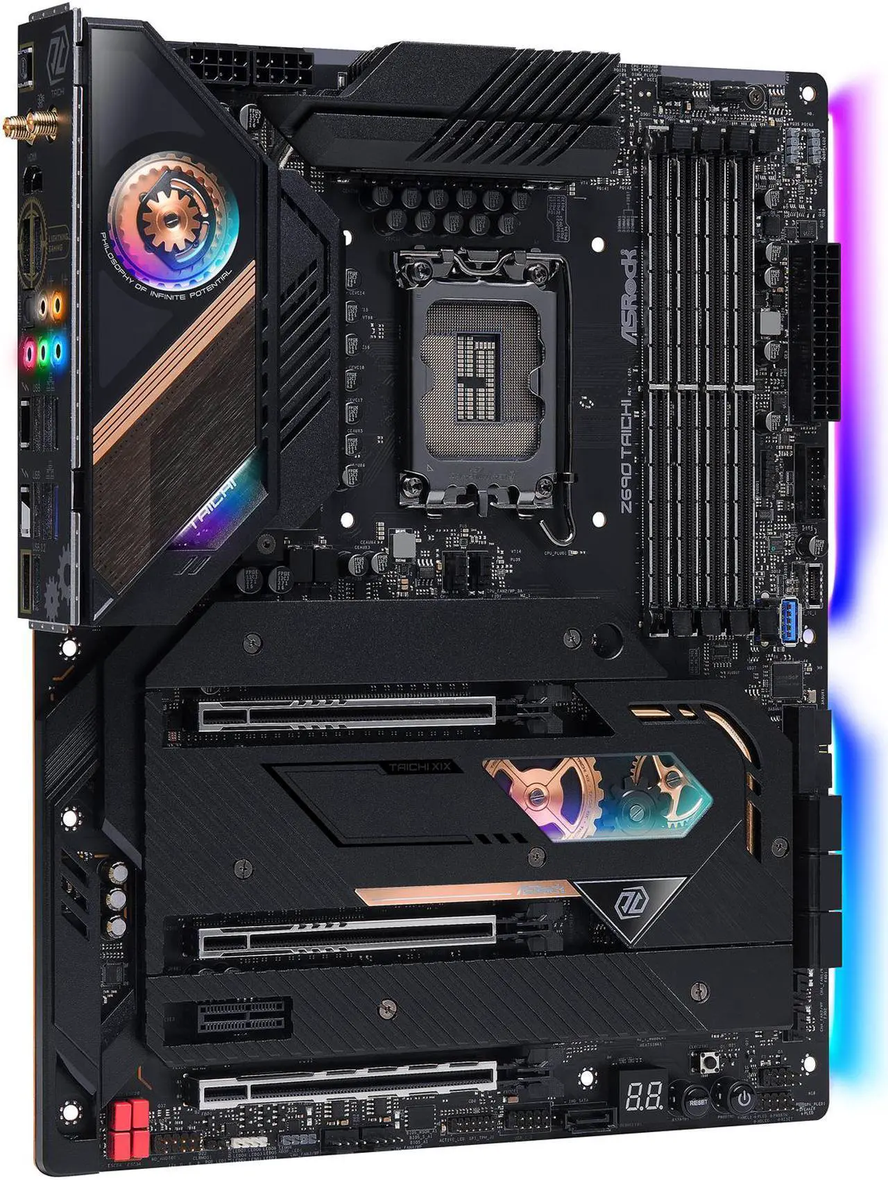 Alt view image 5 of 13 - ASRock Z690 Taichi LGA 1700 Intel Z690 SATA 6Gb/s DDR5 ATX Intel Motherboard