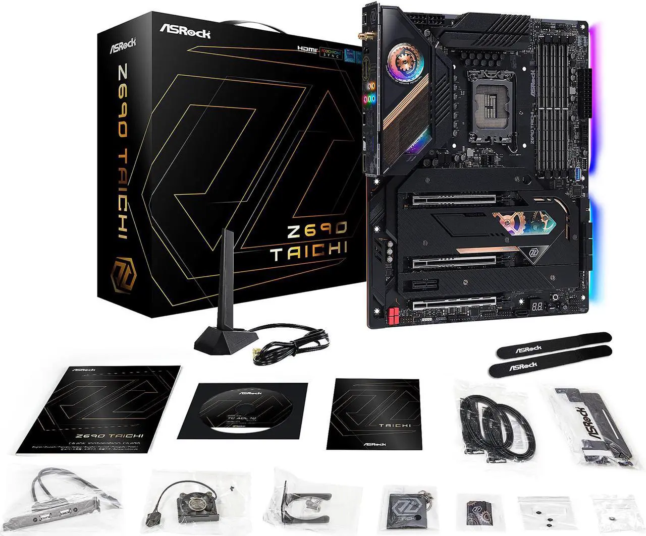 Alt view image 10 of 13 - ASRock Z690 Taichi LGA 1700 Intel Z690 SATA 6Gb/s DDR5 ATX Intel Motherboard
