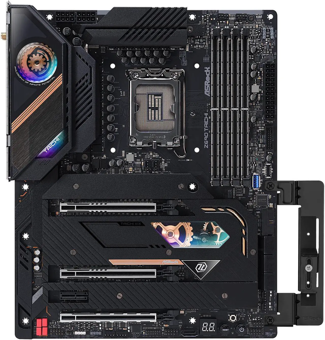 Alt view image 4 of 13 - ASRock Z690 Taichi LGA 1700 Intel Z690 SATA 6Gb/s DDR5 ATX Intel Motherboard