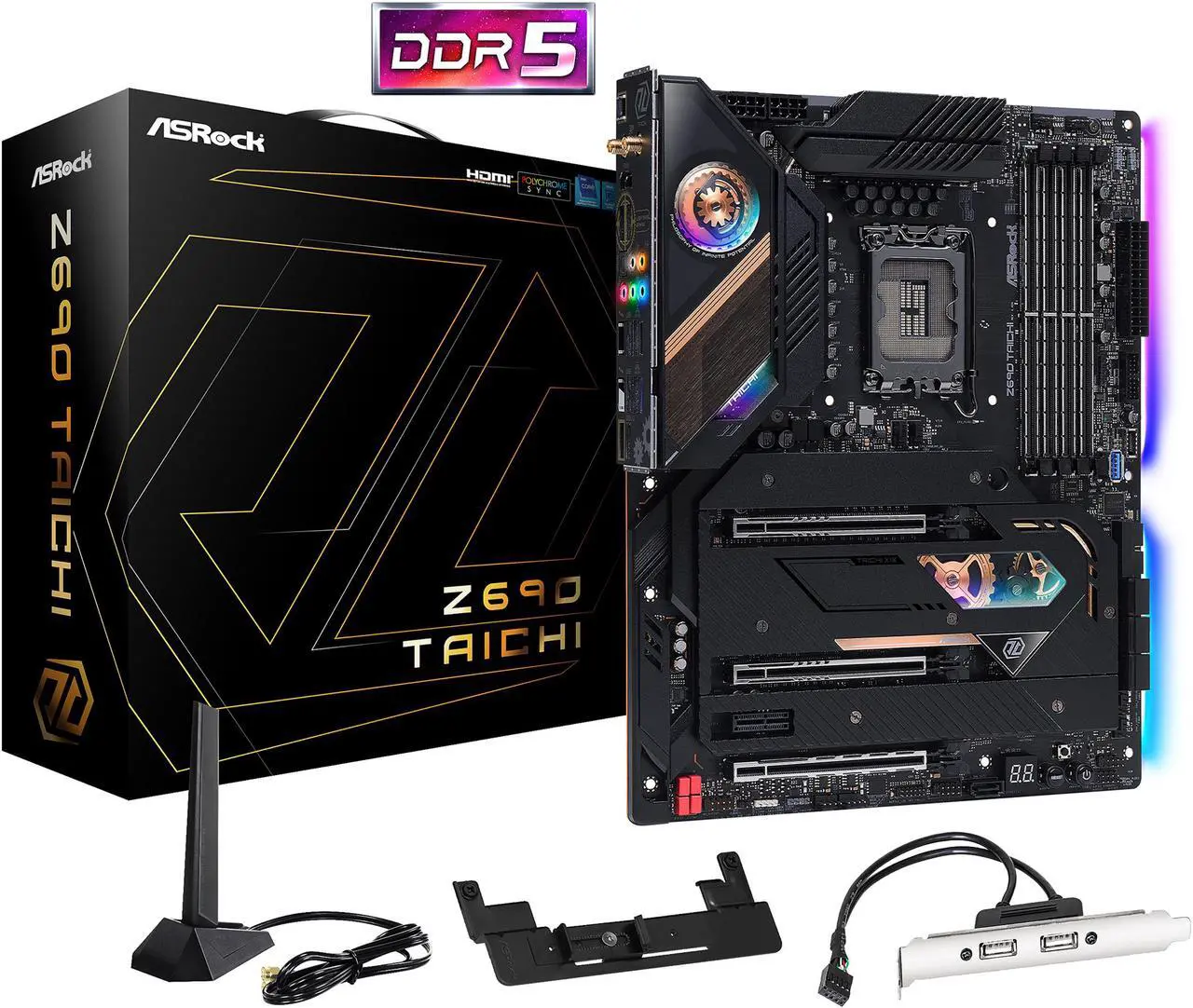 Main image of ASRock Z690 Taichi LGA 1700 Intel Z690 SATA 6Gb/s DDR5 ATX Intel Motherboard