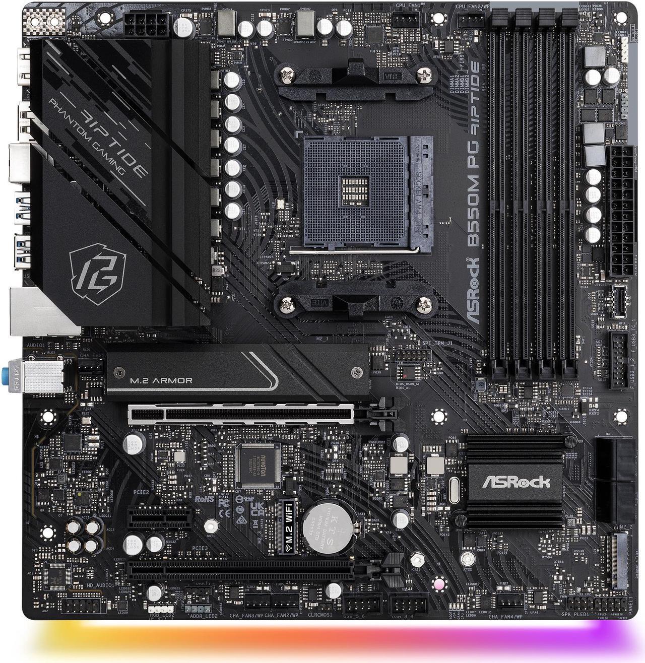 ASRock B550M PG RIPTIDE AM4 AMD B550 SATA 6Gb/s Micro ATX AMD Motherboard