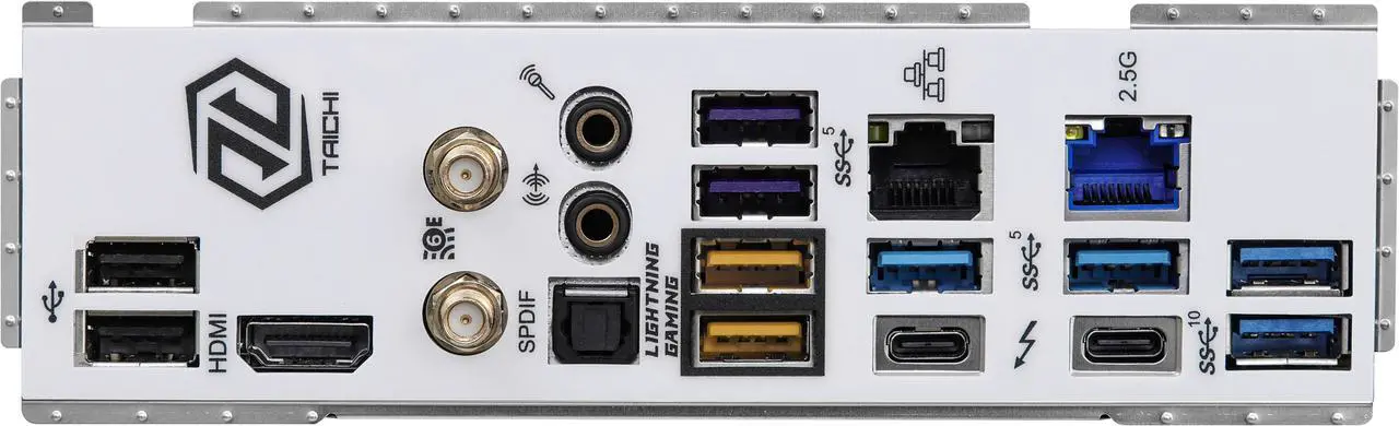 Alt view image 4 of 7 - ASRock Z790 TAICHI CARRARA LGA1700 (14th,13th,12th Gen) EATX Mainboard, 4 slots DDR5, 2 PCIE 5.0 x16, 5 M.2 slots, 2.5Gb Lan, WIFI 6E, 5.1 audio ALC4082, Optical SPDIF port, 2 USB4 Thunderbolt Type-C, 24+1+2 Power Phase
