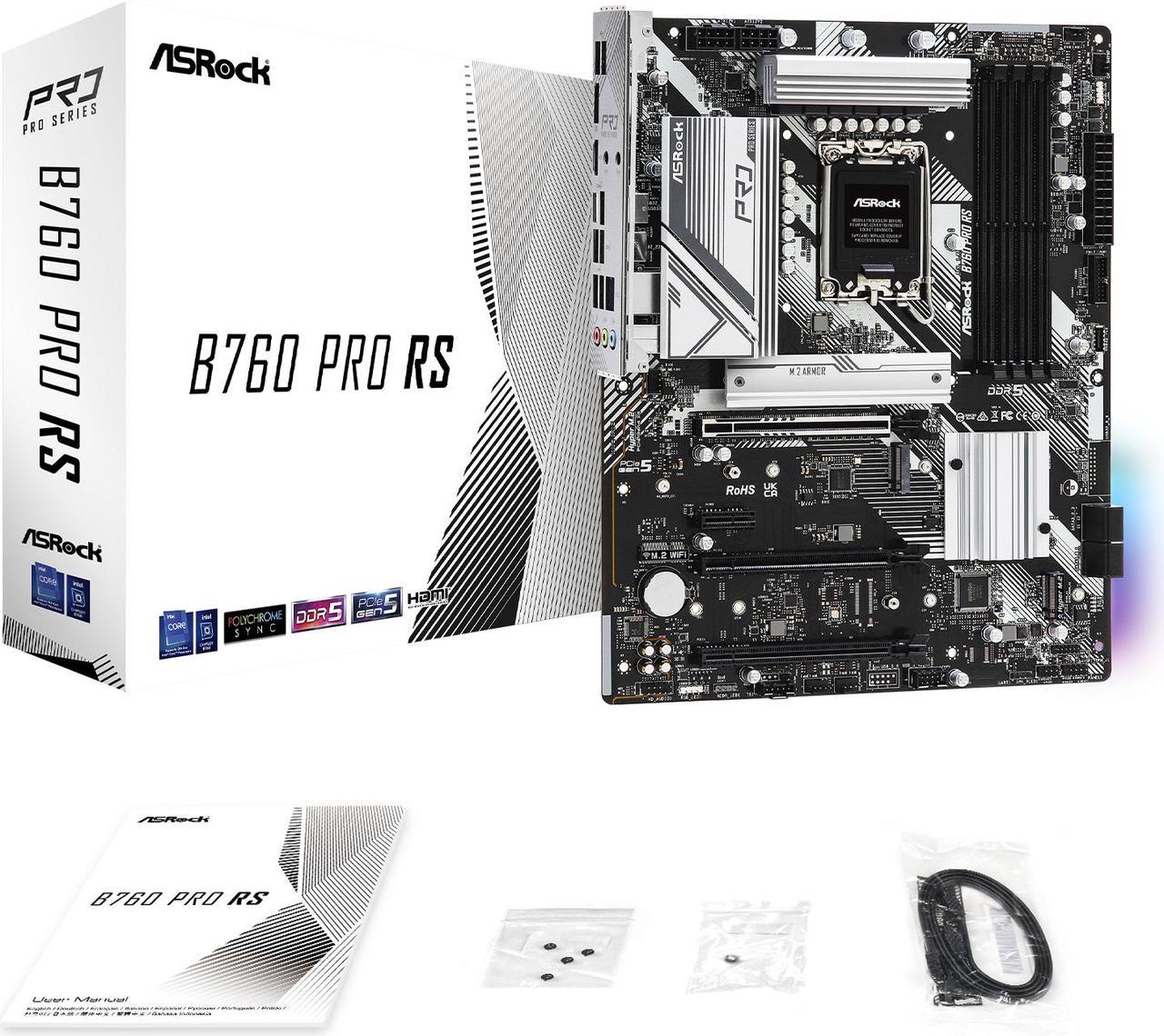 ASRock B760 Pro RS LGA 1700 DDR5 ATX Motherboard