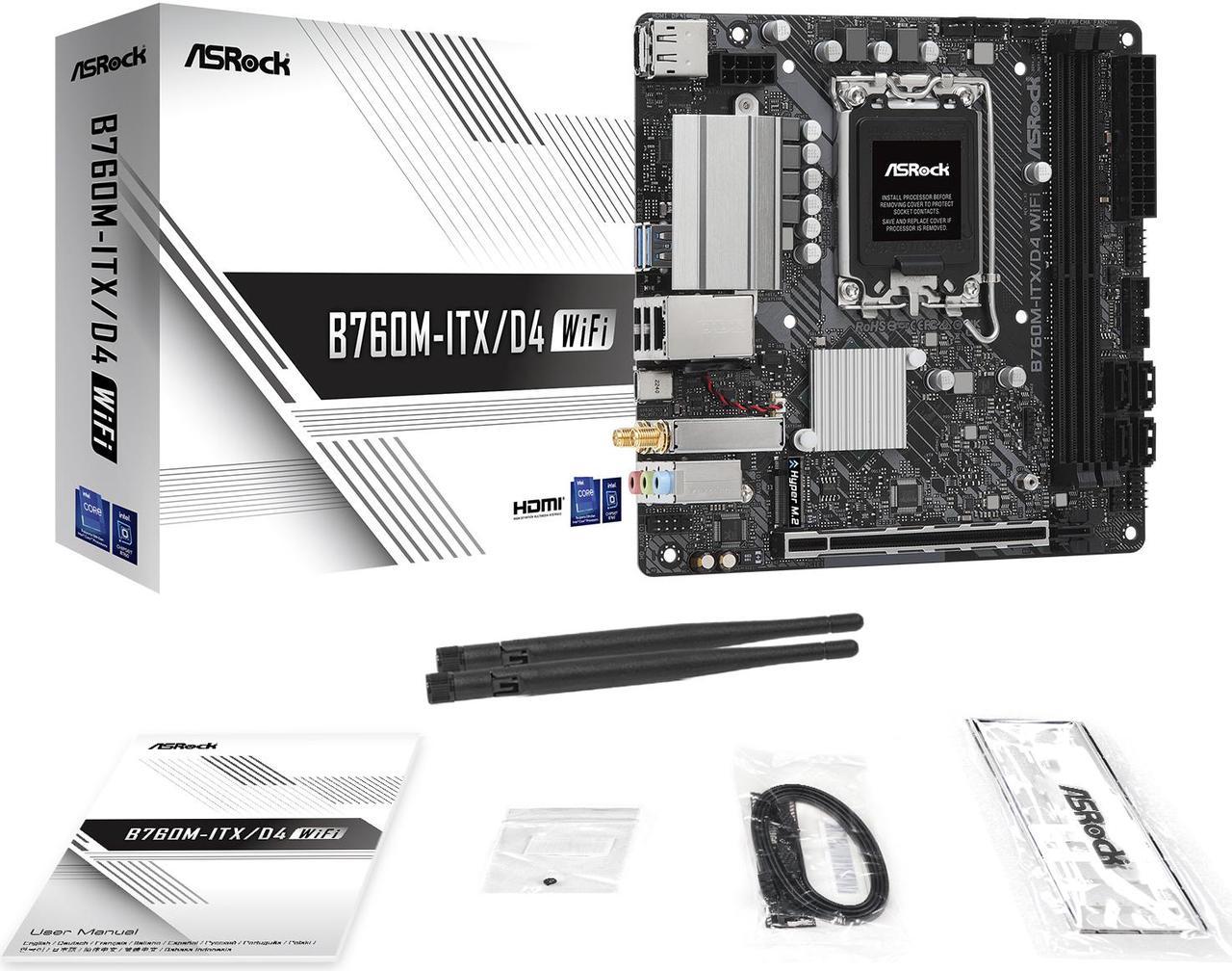 ASRock B760M-ITX WiFi LGA 1700 DDR4 Mini ITX Motherboard