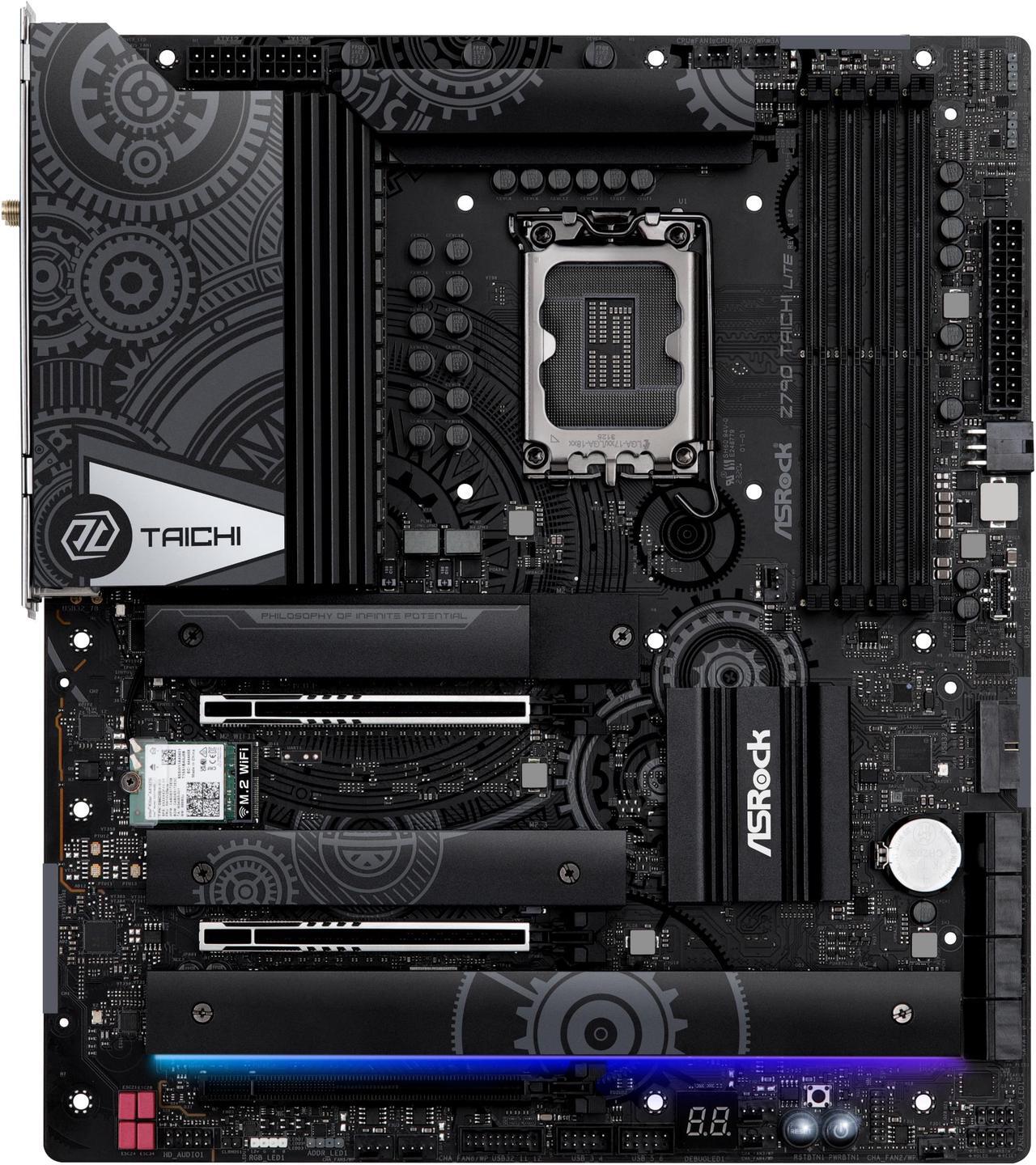 Alt view image 6 of 7 - ASRock Z790 Taichi Lite LGA 1700 (14th,13th,12th Gen) DDR5 Intel Z790 SATA 6Gb/s Extended ATX Motherboard