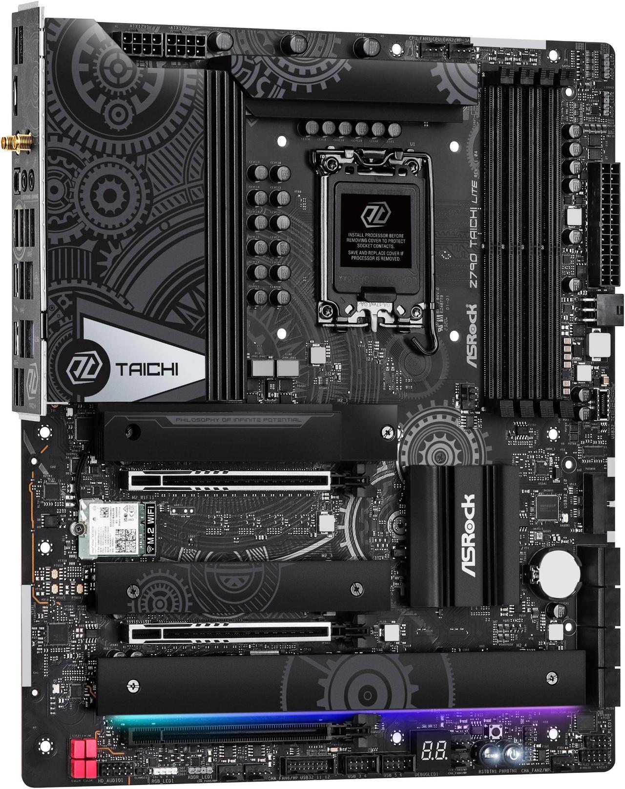 Alt view image 2 of 7 - ASRock Z790 Taichi Lite LGA 1700 (14th,13th,12th Gen) DDR5 Intel Z790 SATA 6Gb/s Extended ATX Motherboard