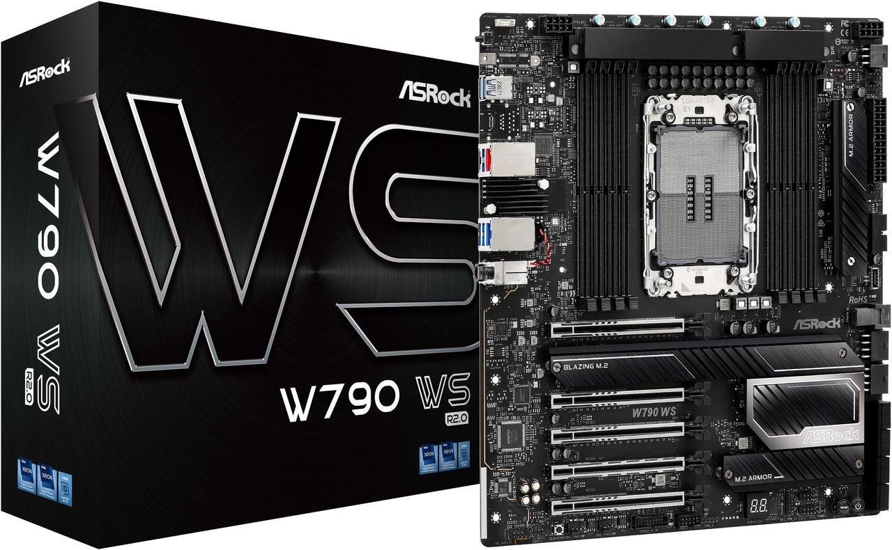 ASRock W790 WS R2.0 LGA 4677 Intel W790 SATA 6Gb/s Extended ATX Motherboard