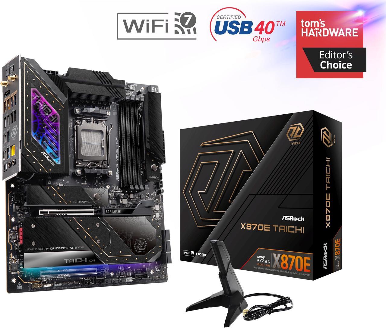 ASRock X870E TAICHI AM5 AMD X870E SATA 6Gb/s Extended ATX Motherboard