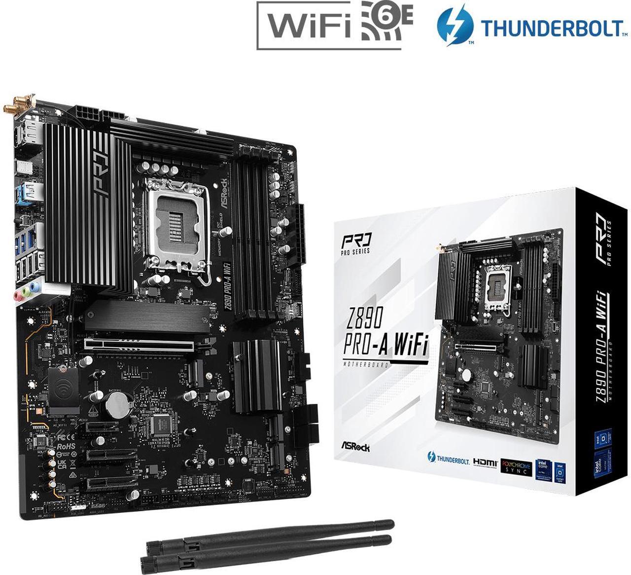 Main image of ASRock Z890 Pro-A WiFi LGA 1851 Intel Z890 SATA 6Gb/s ATX Motherboard