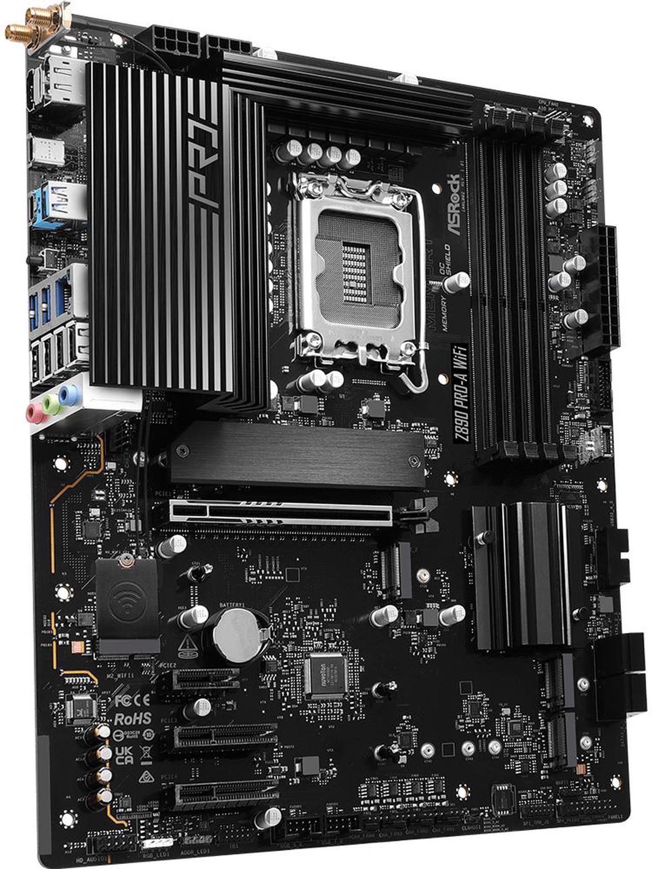 Alt view image 5 of 6 - ASRock Z890 Pro-A WiFi LGA 1851 Intel Z890 SATA 6Gb/s ATX Motherboard