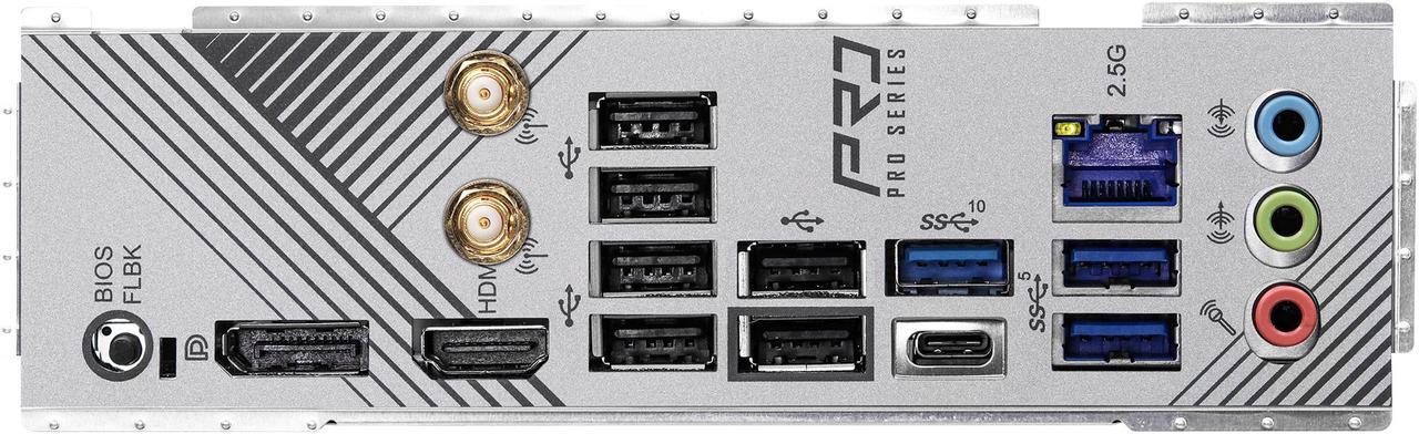 Alt view image 6 of 8 - ASRock B650 Pro RS WiFi AM5 AMD B650 SATA 6Gb/s ATX Motherboard