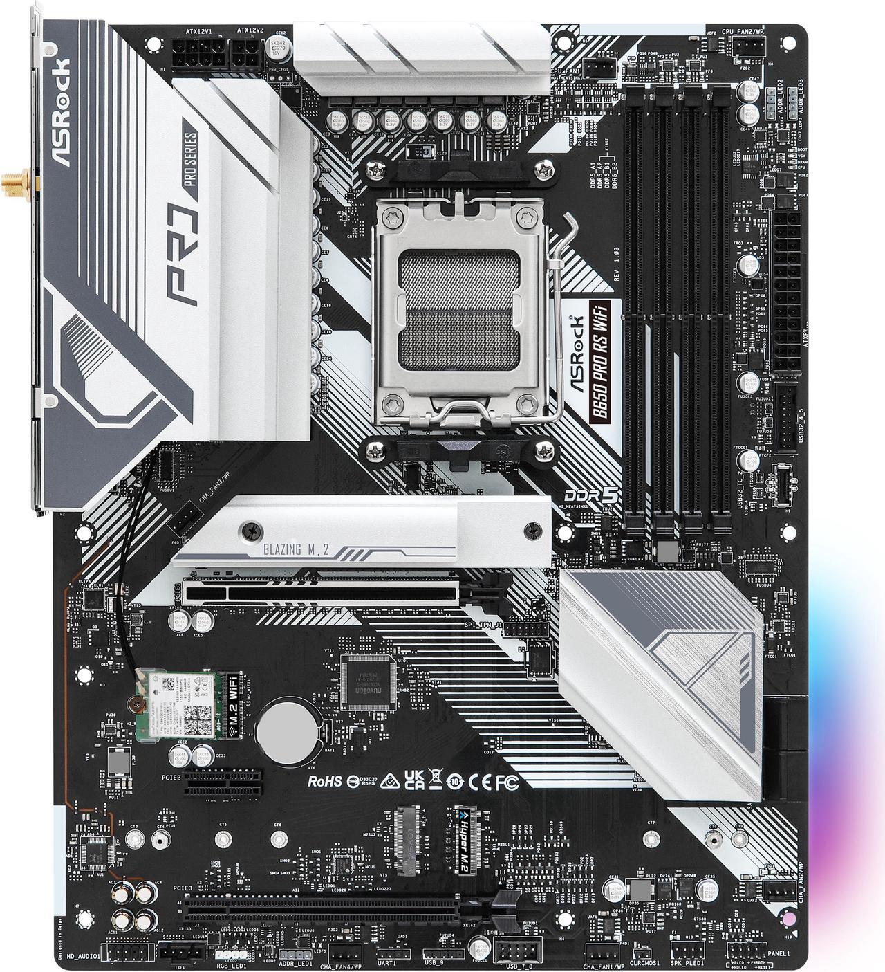 Main image of ASRock B650 Pro RS WiFi AM5 AMD B650 SATA 6Gb/s ATX Motherboard
