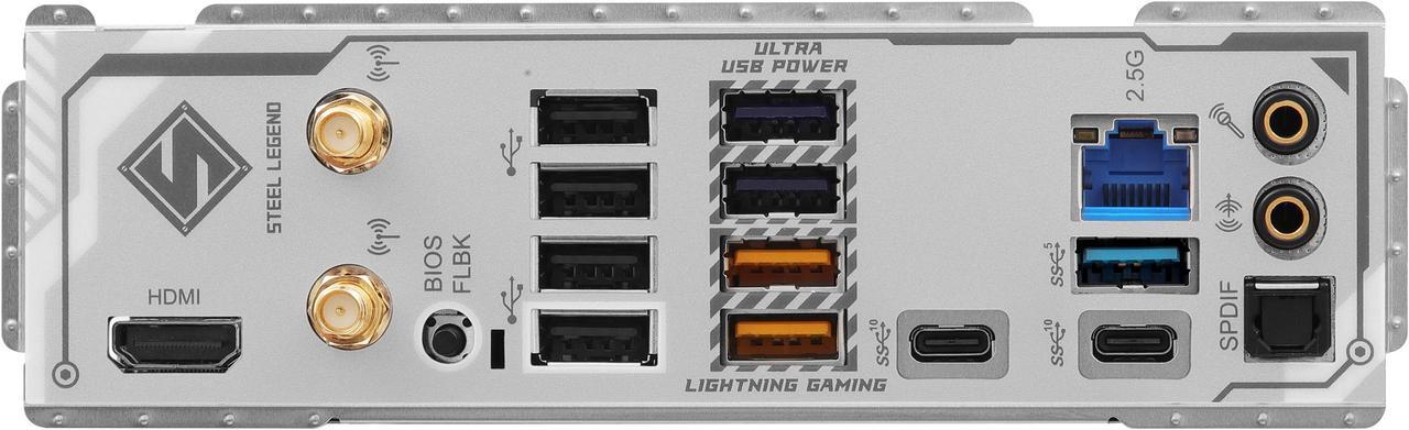 Alt view image 7 of 8 - ASRock B850 STEEL LEGEND WIFI AM5 AMD B850 SATA 6Gb/s ATX Motherboard