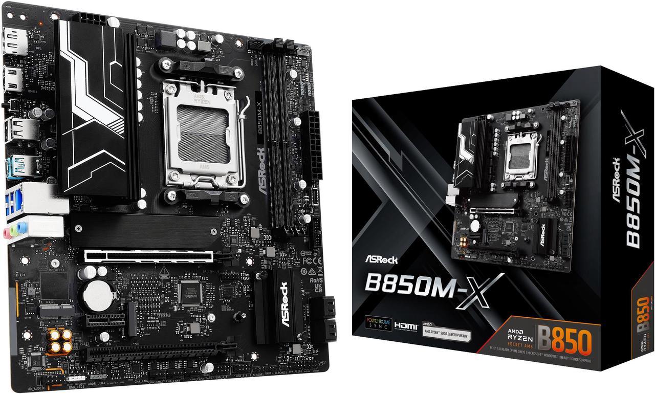 Main image of ASRock B850M-X AM5 AMD B850 SATA 6Gb/s Micro ATX Motherboard