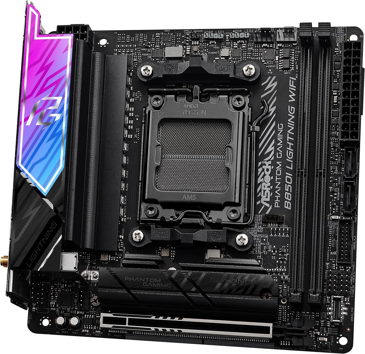 Alt view image 4 of 8 - ASRock B850I Lightning WiFi AM5 AMD B850 Mini ITX Motherboard
