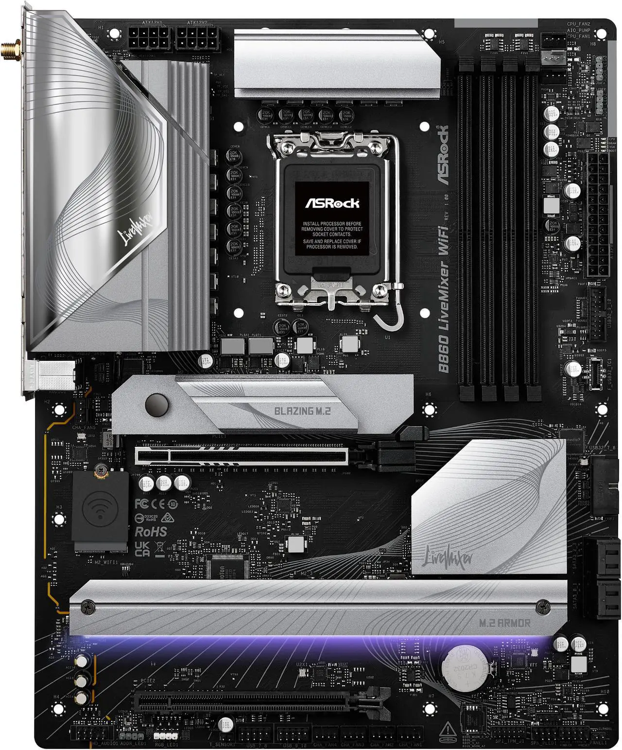 Motherboard ASRock B860 LiveMixer WiFi Socket LGA 1851 ATX