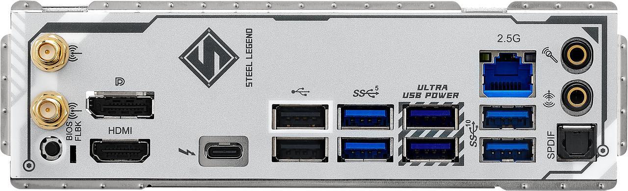 Alt view image 7 of 8 - ASRock B860M Steel Legend WiFi LGA 1851 Intel B860 SATA 6Gb/s Intel Core Ultra DDR5 Micro ATX Motherboard