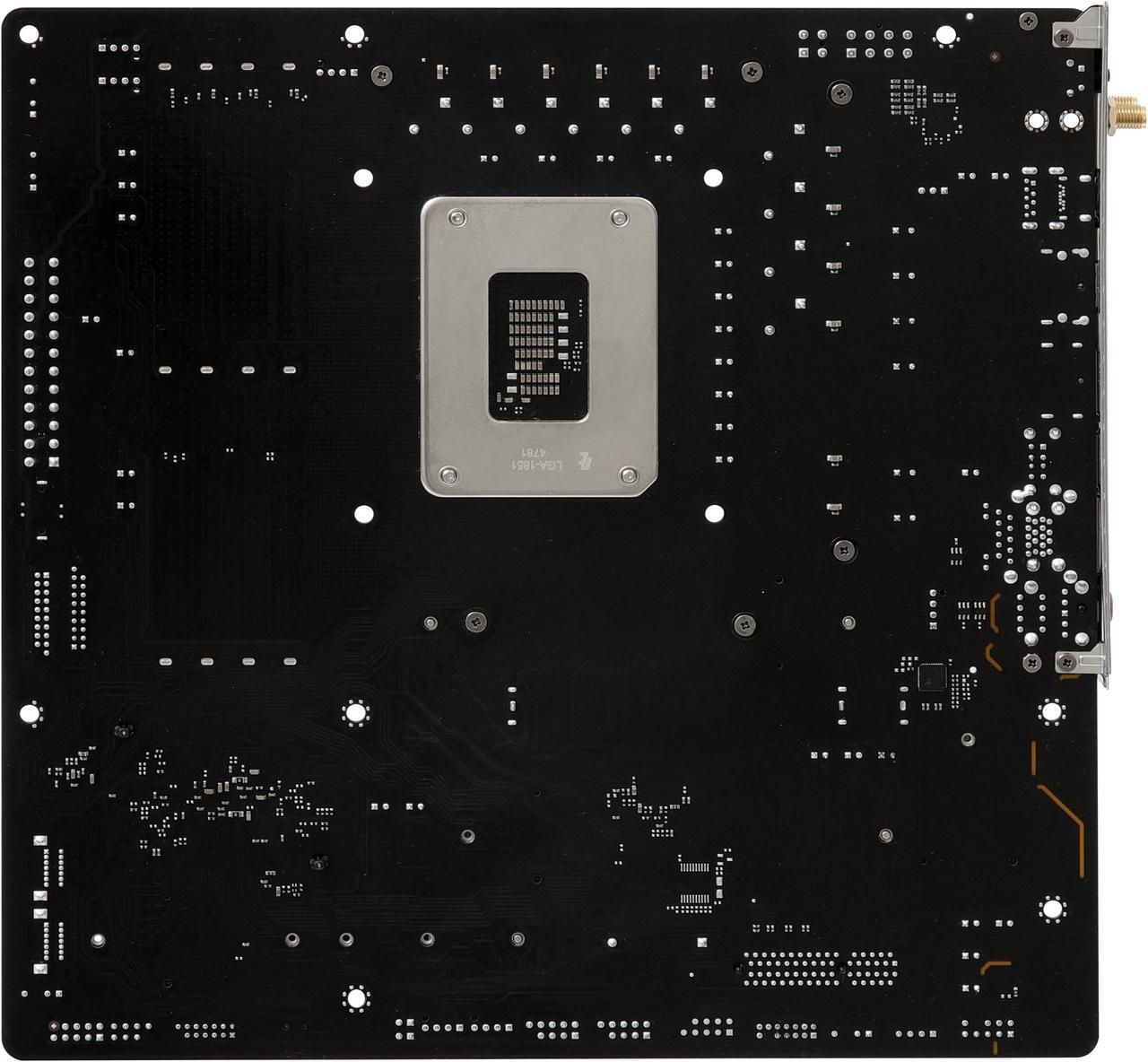 Alt view image 6 of 8 - ASRock B860M Pro RS WiFi LGA 1851 Intel B860 SATA 6Gb/s Intel Core Ultra DDR5 Micro ATX Motherboard