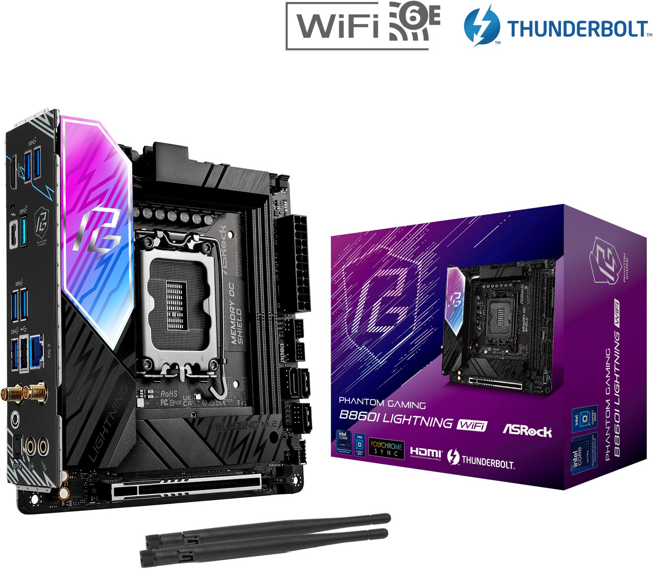 Open Box: ASRock B860I Lightning WiFi LGA 1851 Intel B860 SATA 6Gb/s Intel Core Ultra DDR5 Mini ITX Motherboard - Newegg.com - Open Box condition - Image 9