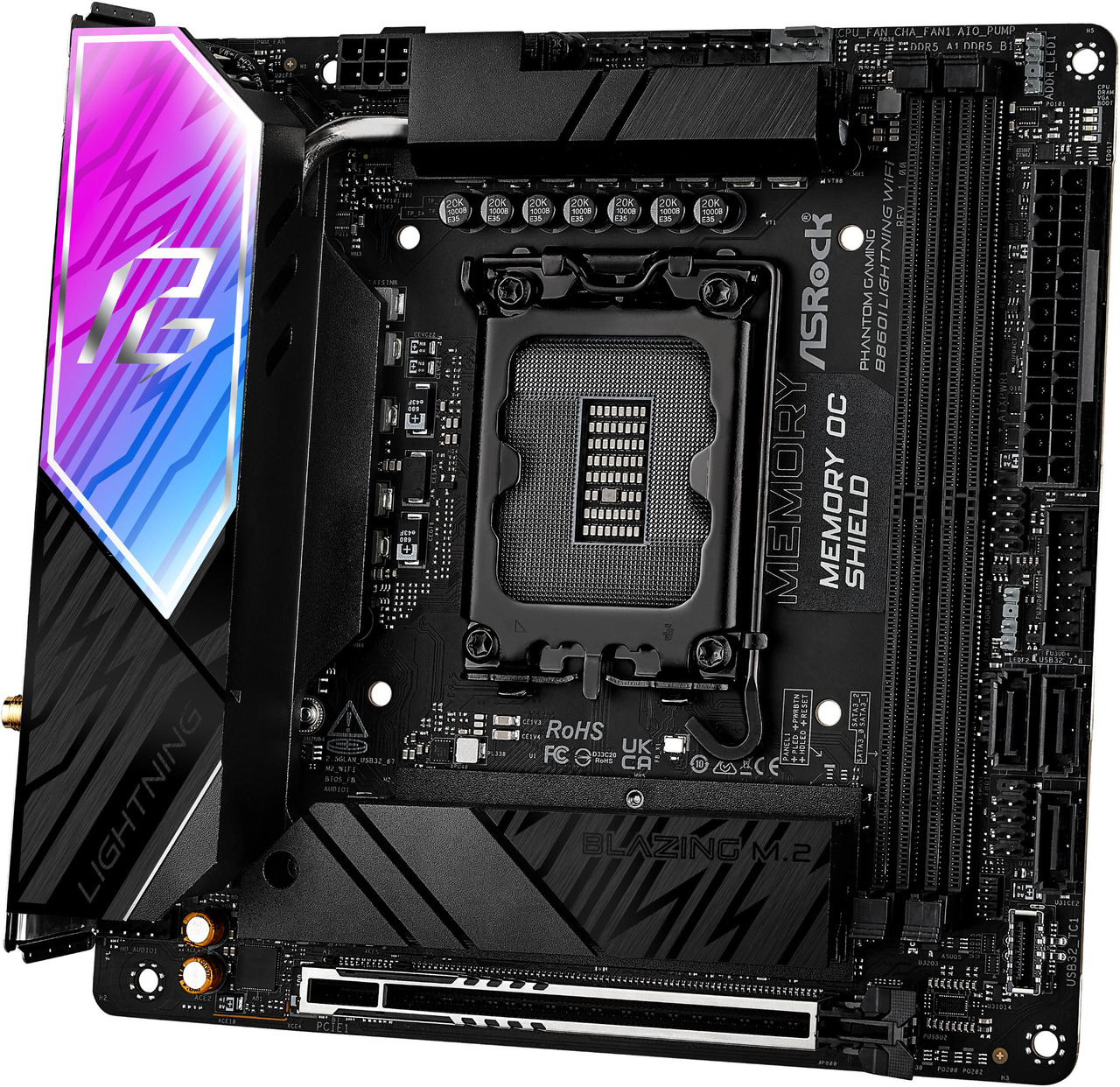 Open Box: ASRock B860I Lightning WiFi LGA 1851 Intel B860 SATA 6Gb/s Intel Core Ultra DDR5 Mini ITX Motherboard - Newegg.com - Open Box condition - Image 13