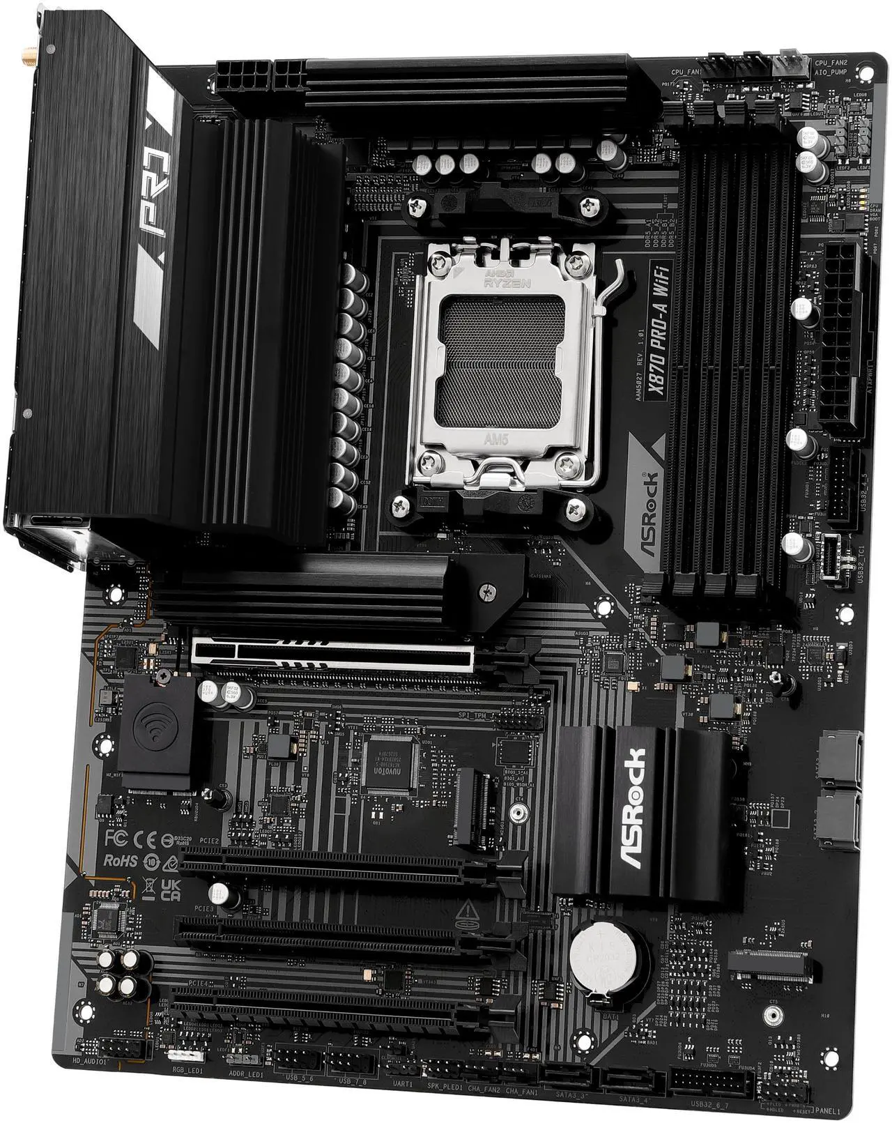 Alt view image 3 of 8 - Asrock X870 Pro-A WIFI AM5 AMD X870 ATX Motherboard
