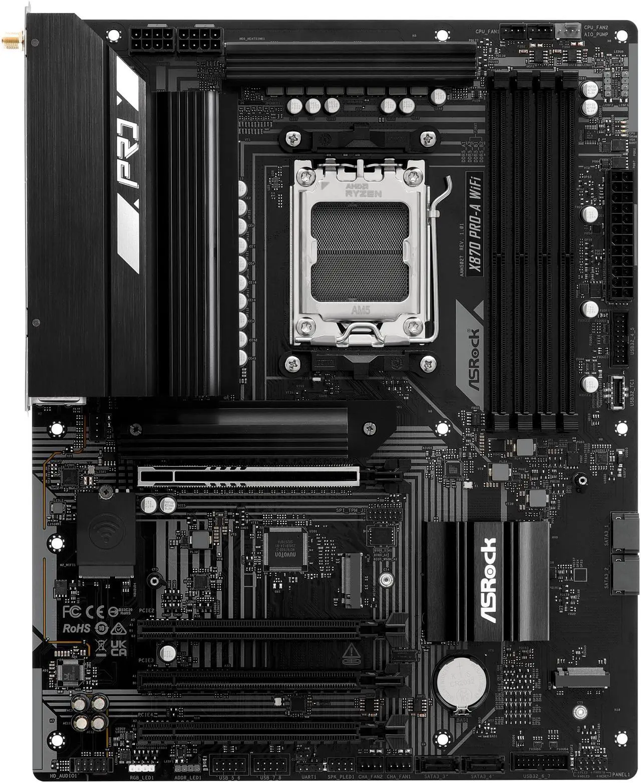 Alt view image 5 of 8 - Asrock X870 Pro-A WIFI AM5 AMD X870 ATX Motherboard